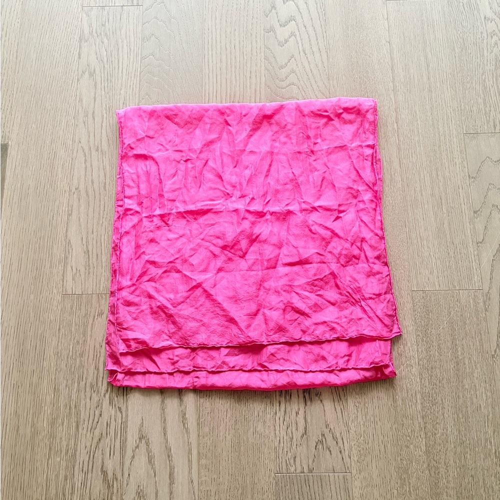 Bright Pink Silk Scarf